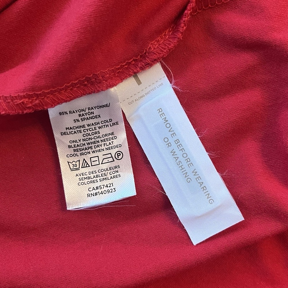 Ann Taylor Loft Red Smocked Tiered Layered Ruffle Maxi Dress Women M Petite - Picture 6 of 8